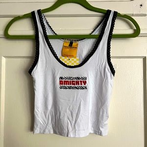 OMIGHTY logo crop tank NWT size MED